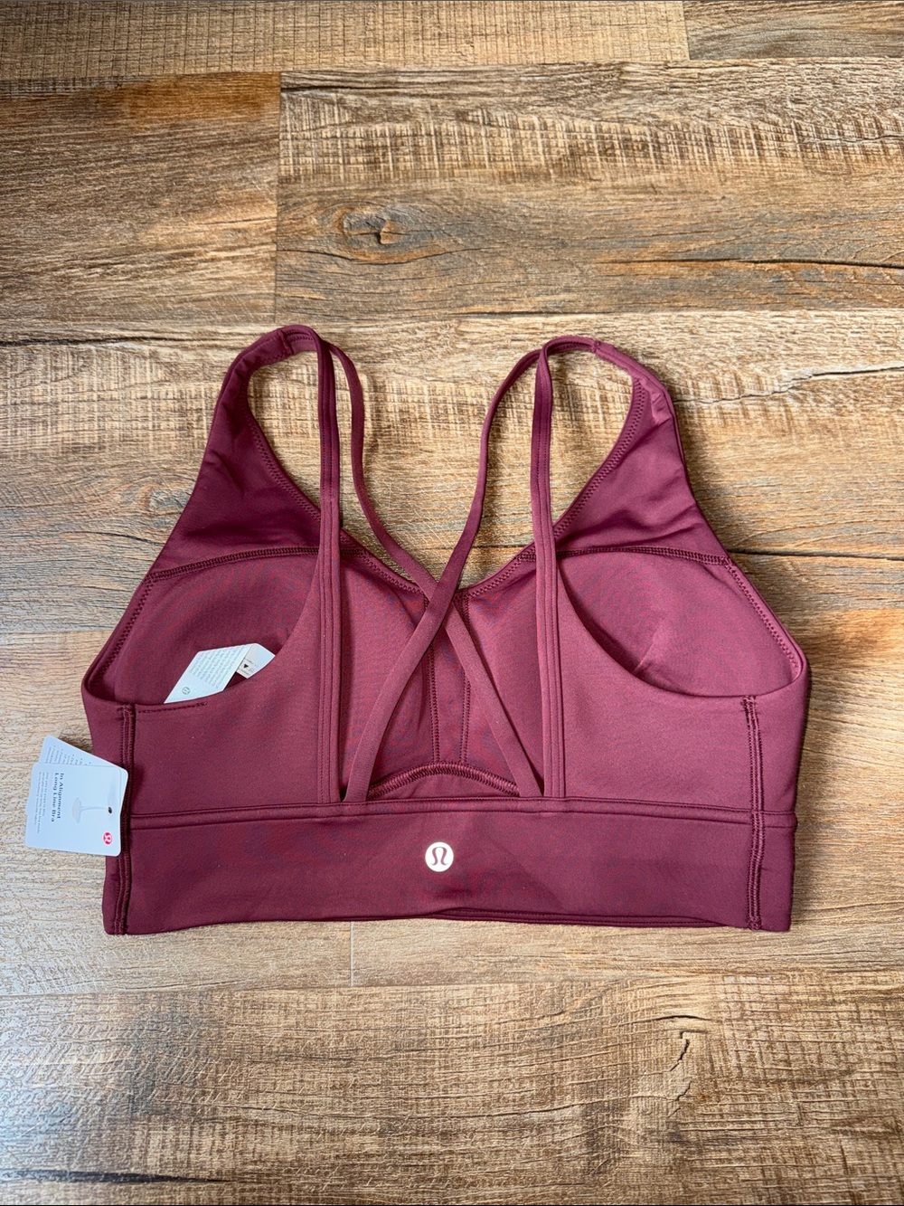 Red Merlot Lululemon In Alignment Long Line Bra - Picture 2 of 2